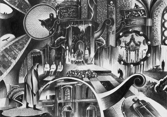 Rens-Krikhaar,-De-lobby-van-de-hel,-2012,-tekening