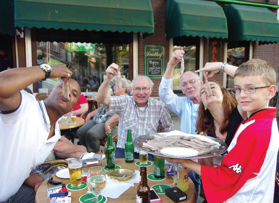 Haringparty op de stoep