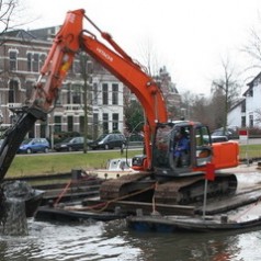 Met schone sloot de winter in
