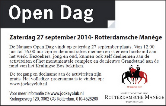 open dag rotterdamsche manege