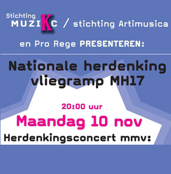 Herdenking ramp MH17 in Pro Rege