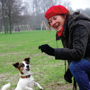 Honden en hun baasjes in het Kralingse Bos