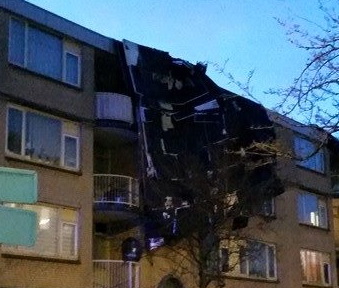 Stormschade appartementencomplex Benthuizerstraat