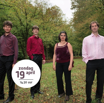 Het Rubens Quartet in de Balzaal van het Wereldmuseum
