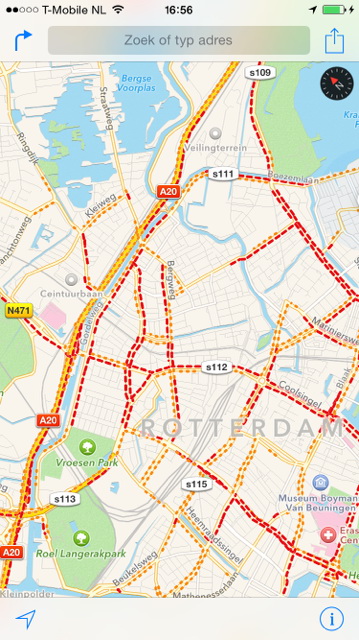 Verkeersinfarct rond Rotterdam