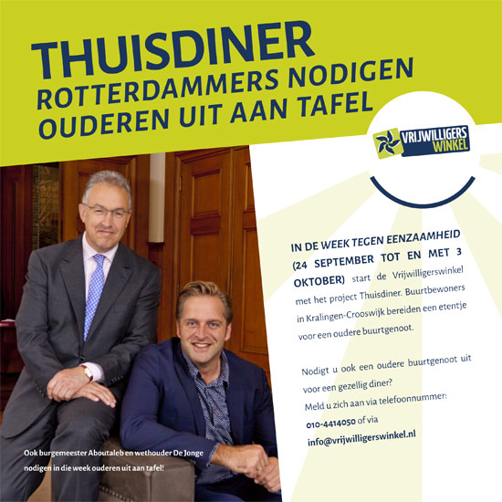 Thuisdiner – Rotterdammers nodigen ouderen uit aan tafel