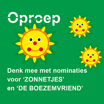 Uitreiking ‘ZONNETJES’ en ‘DE BOEZEMVRIEND’