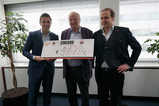 Excelsior overhandigt 98.714 EURO aan Support Casper!