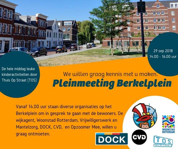 Kom zaterdag 29 september naar de meeting op het Berkelplein