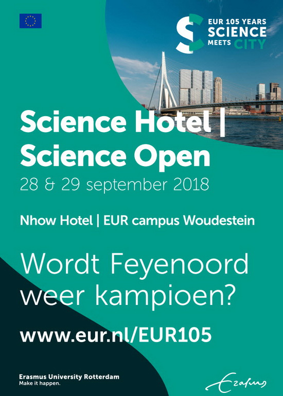 Jarige Erasmus Universiteit viert lustrum met wetenschapsfestival Science Hotel/Science Open