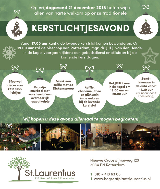 21 december: kerstlichtjesavond St. Laurentius