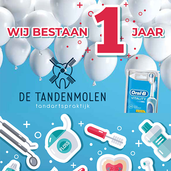 De tandenmolen viert 1 jarig bestaan!