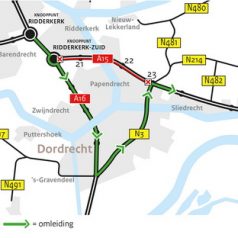 Weekendafsluiting A15 gaat niet door