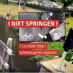 Zwemmen bij sluizen, bruggen en gemalen levensgevaarlijk