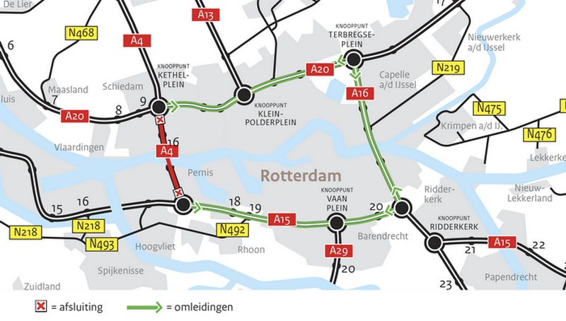 A4 Weekendafsluiting Beneluxtunnel