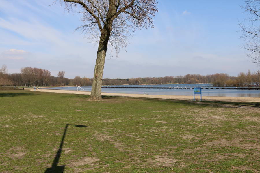 Werkzaamheden strand Kralingse Plas