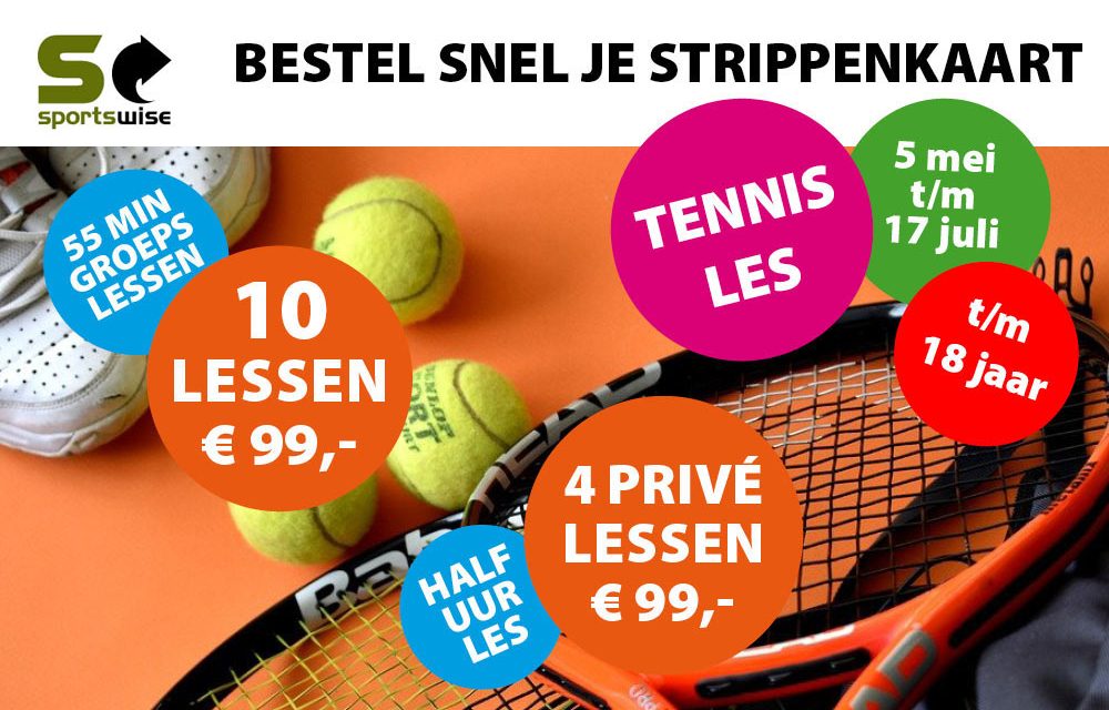 Flexibele opzet voor de tennislessen jeugd bij Tennispark Kralingen