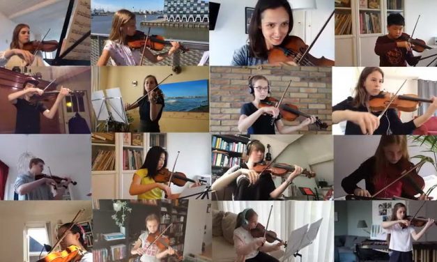 Allemaal thuis, maar toch samen optreden Online orkest met 70 Rotterdamse jongeren