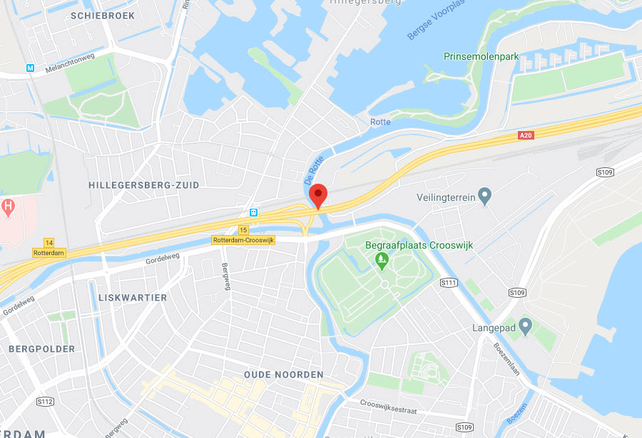 A20 richting Gouda dicht bij Crooswijk