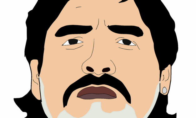 Kunstwerk van Maradona op het Schuttersveld beklad