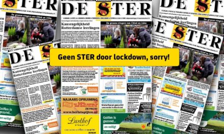 Geen Ster door lockdown, sorry!