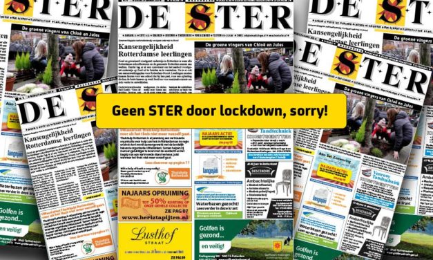 Geen Ster door lockdown, sorry!