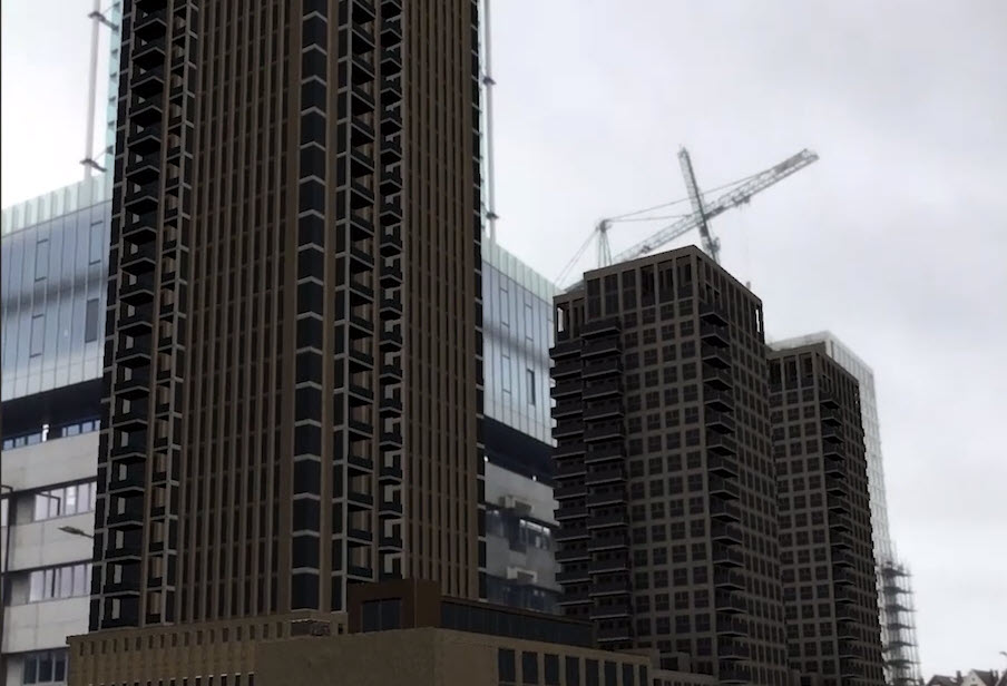 Kijken in toekomst met 3D app voor bouwlocaties Rotterdam