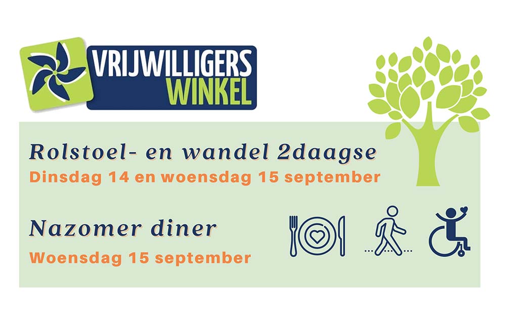 Rolstoel- en wandel 2daagse en Nazomer diner