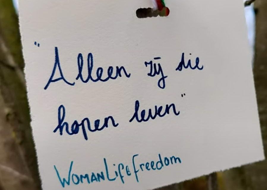 Studenten doen mee aan internationale actie voor Iran: ‘Een steuntje in de rug’
