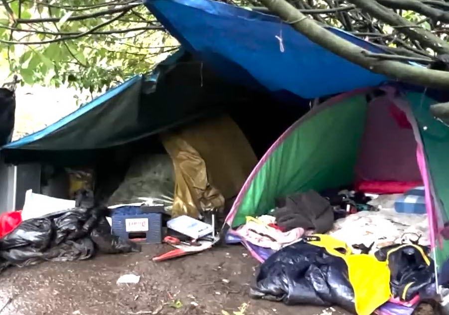 Eenzaam gestorven in een tent aan de rand van het Kralingse bos