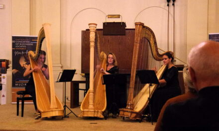 Drie harpistes in Hoflaankerk, dankzij Muzikc