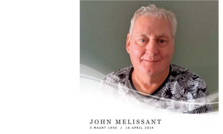John Melissant plotseling overleden