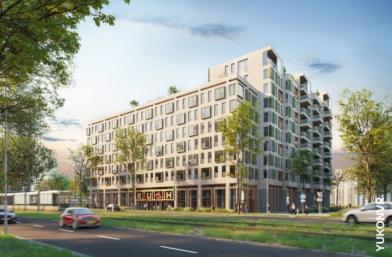 Bouw studentenwoningen in kantorenpark Brainpark 1