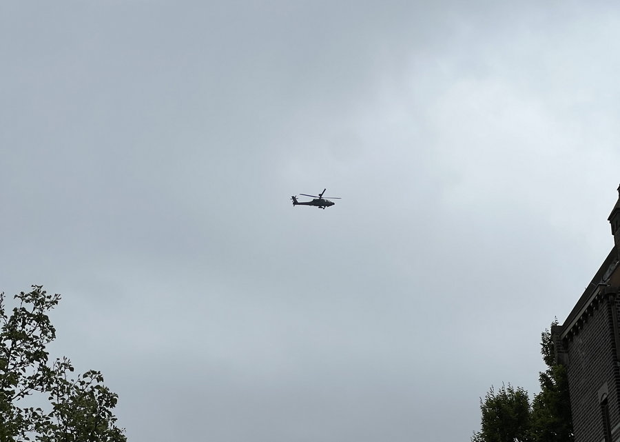 Helikopter boven de stad, veel politie bij Boijmans en andere plekken